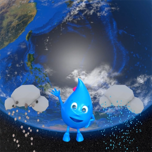 Kropelka chmury mobilne planetarium Sfera Wiedzy Woda - Tajemnice H2O